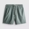 Shorts i linneblanding med snøre