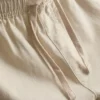 Shorts i linneblanding med snøre
