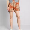 Shorts med høj talje og print