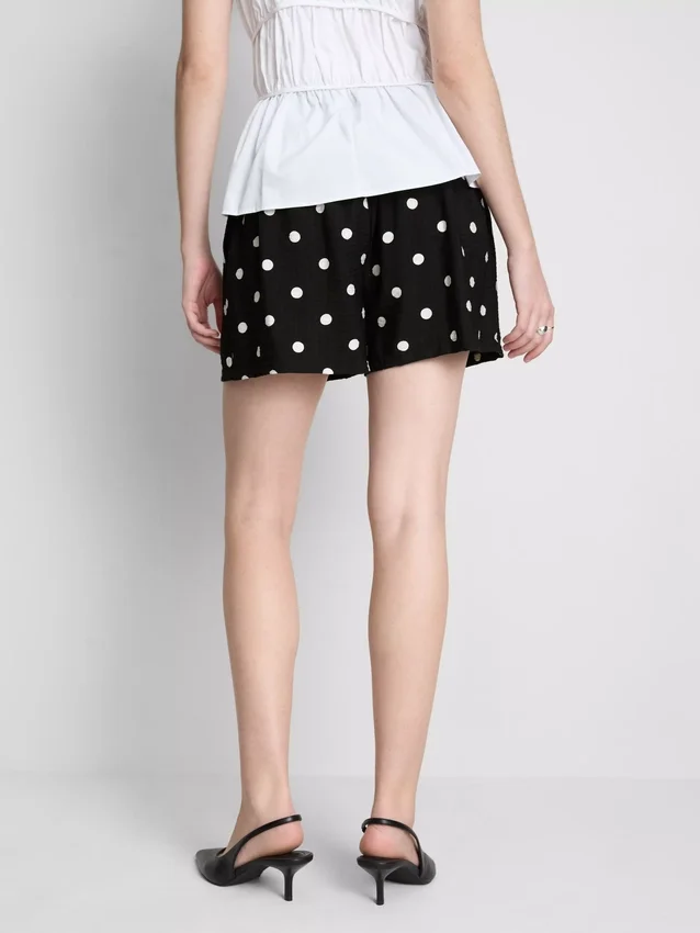Shorts med høj talje og print