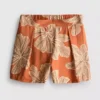 Shorts med høj talje og print