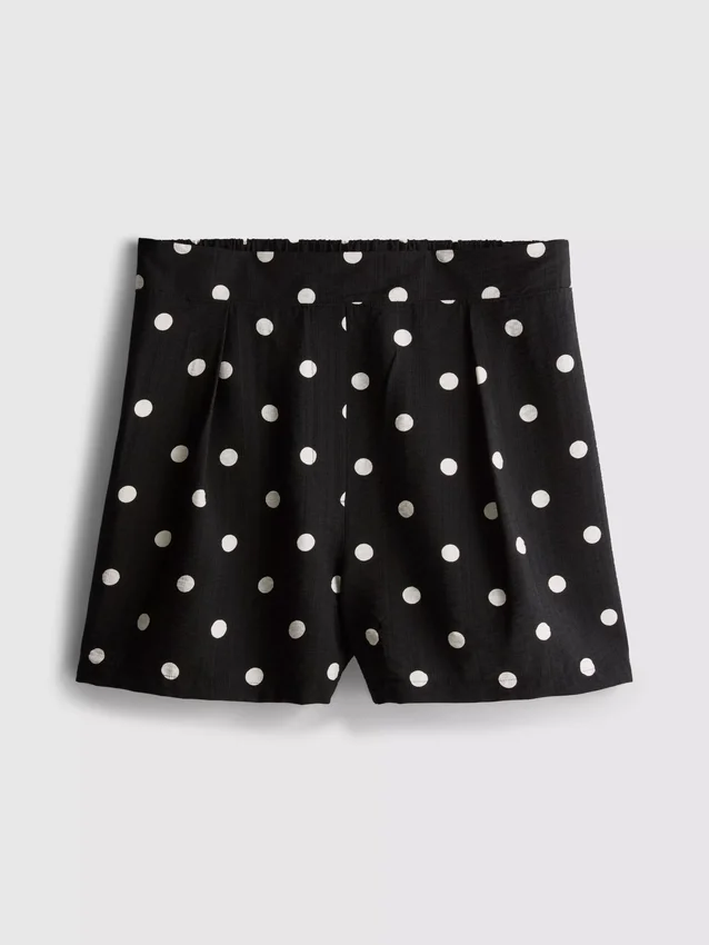 Shorts med høj talje og print