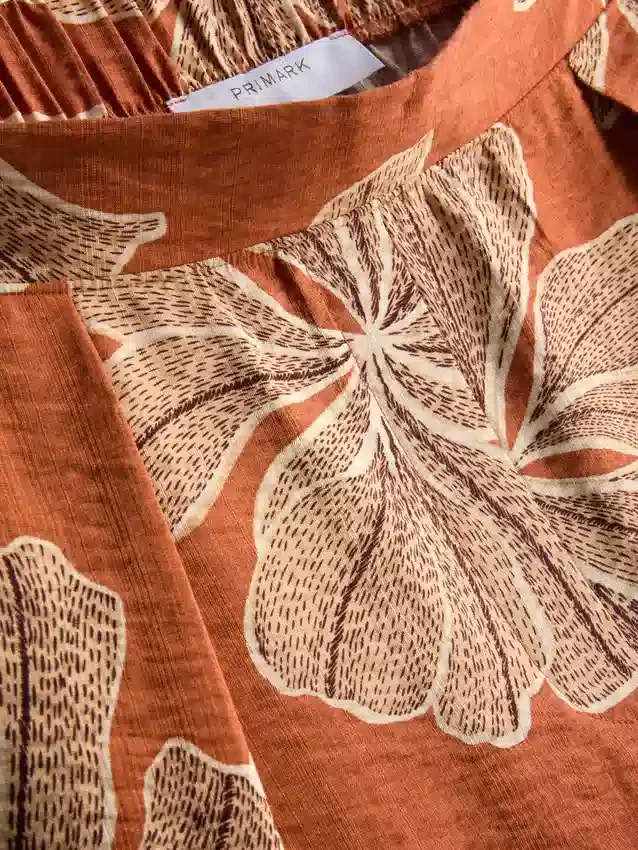 Shorts med høj talje og print