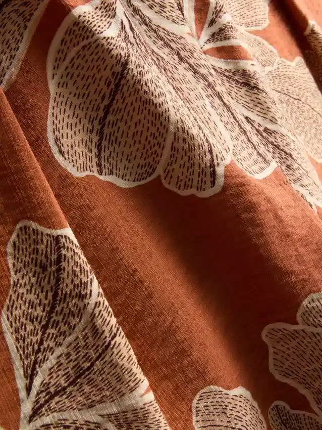 Shorts med høj talje og print