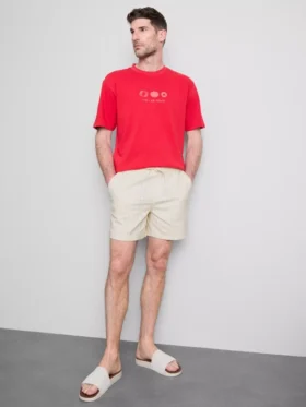 Shorts med struktur og snøre