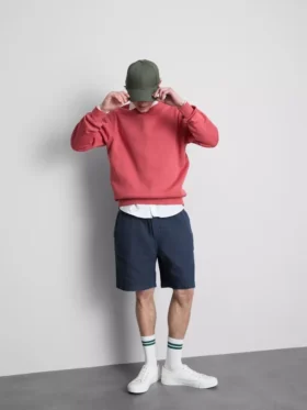 Shorts med struktur og snøre