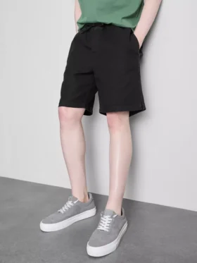 Shorts med struktur og snøre
