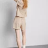 Shorts med struktur og snøre