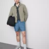 Shorts med struktur og snøre i taljen
