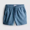 Shorts med struktur og snøre i taljen