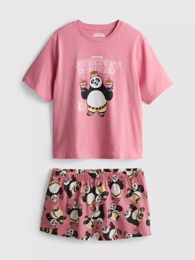 Shorty-pyjamasser med Kung Fu Panda-figur