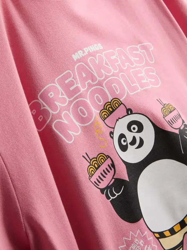 Shorty-pyjamasser med Kung Fu Panda-figur