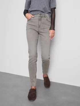 Skinny jeans i bomuldsrig denim