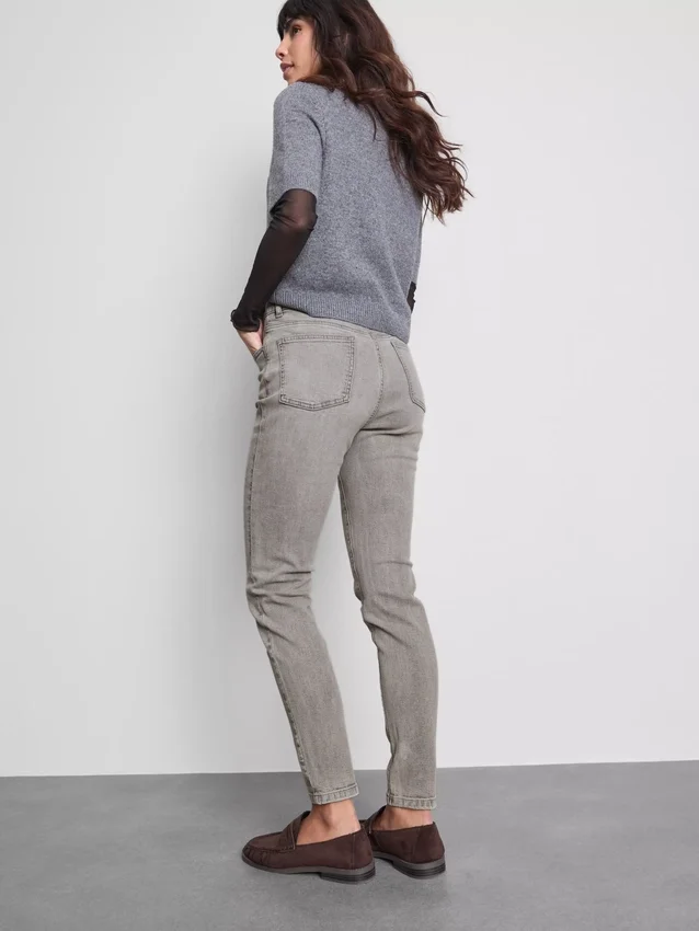Skinny jeans i bomuldsrig denim