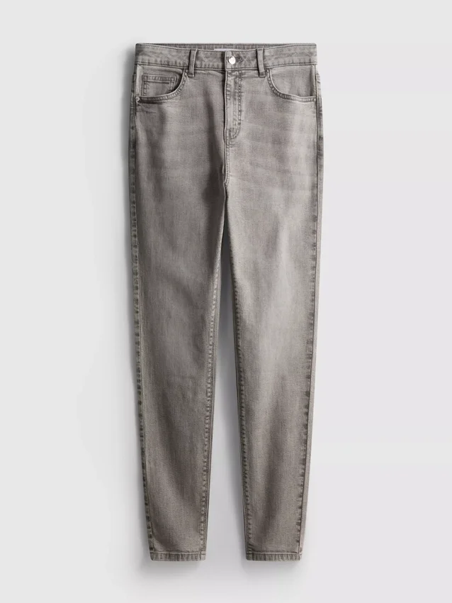 Skinny jeans i bomuldsrig denim