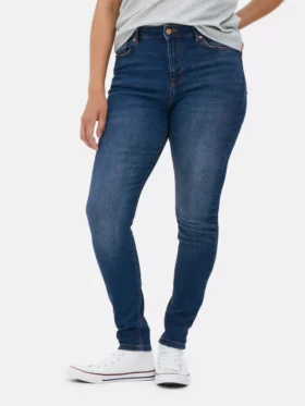 Skinny jeans med høj talje