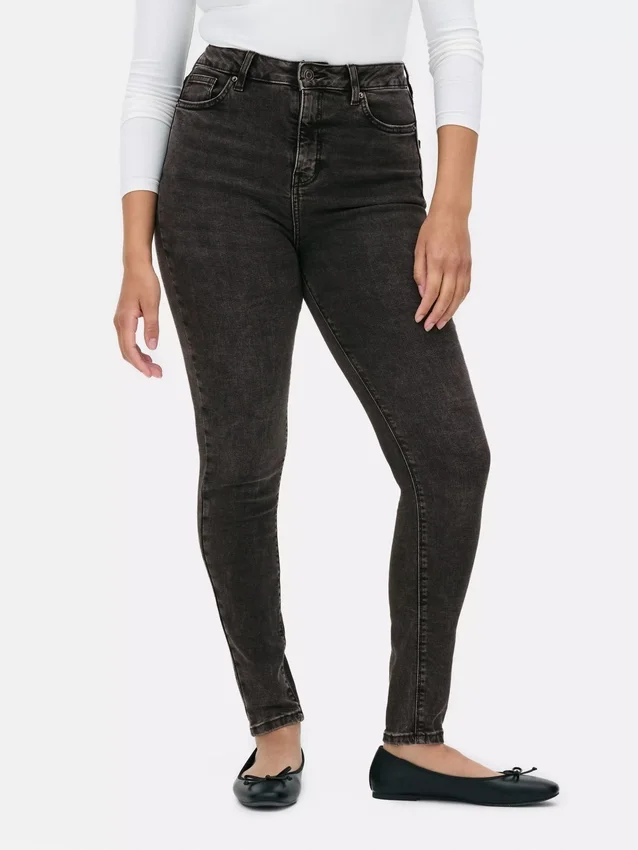 Skinny jeans med høj talje