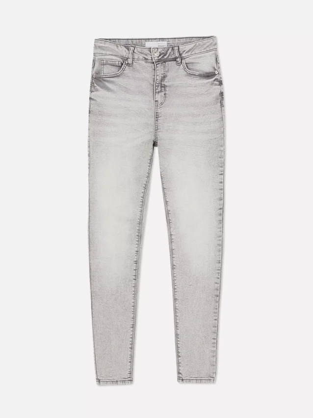 Skinny jeans med høj talje