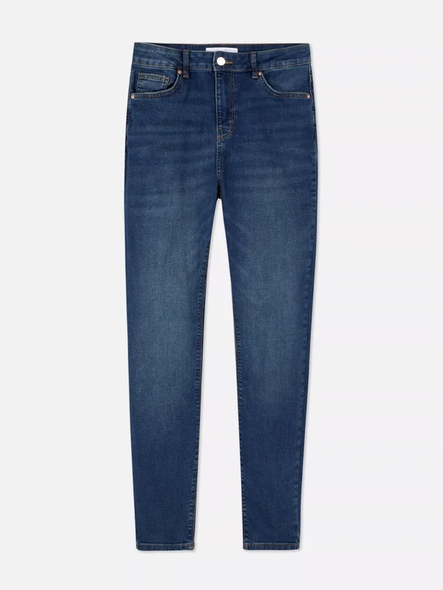 Skinny jeans med høj talje