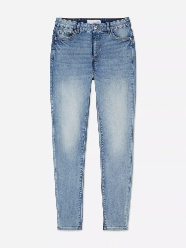 Skinny jeans med høj talje