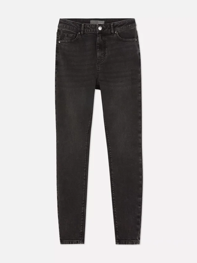 Skinny jeans med høj talje