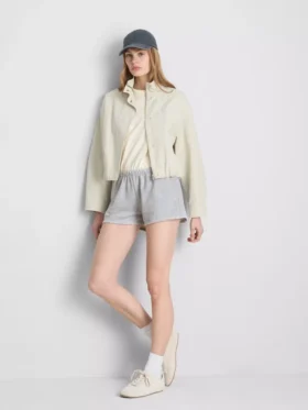 Skinny jersey-shorts med højt bomuldsindhold