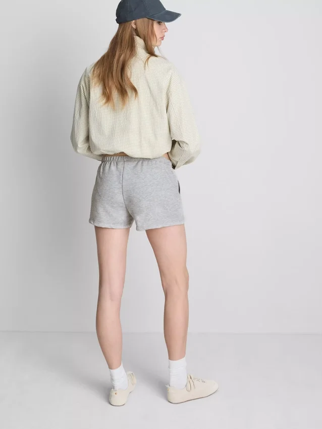Skinny jersey-shorts med højt bomuldsindhold