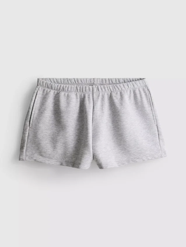 Skinny jersey-shorts med højt bomuldsindhold