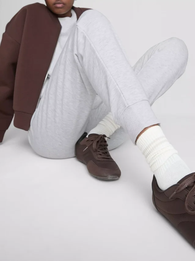 Skinny joggingbukser i bomuldsblanding