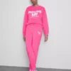 Skinny joggingbukser i bomuldsblanding med print
