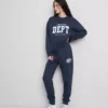 Skinny joggingbukser i bomuldsblanding med print
