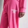 Skinny joggingbukser i bomuldsblanding med print