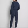Skinny joggingbukser i bomuldsblanding med print