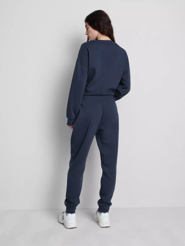 Skinny joggingbukser i bomuldsblanding med print