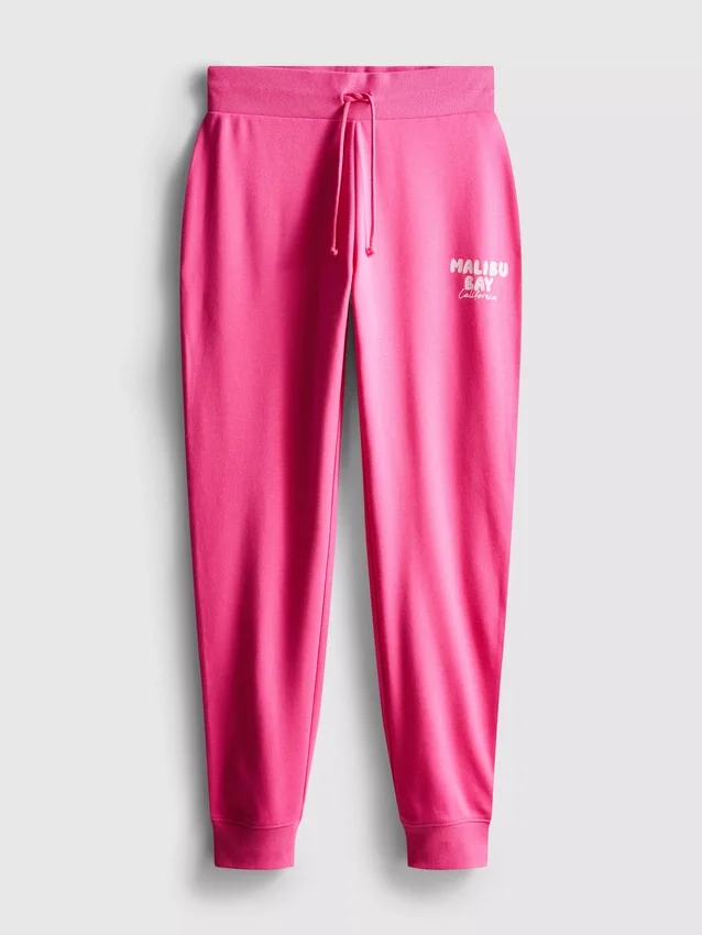 Skinny joggingbukser i bomuldsblanding med print