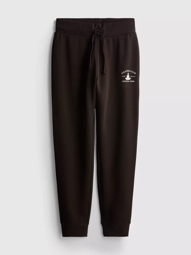 Skinny joggingbukser i bomuldsblanding med print