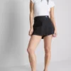 Skort i bomuldsdenim med høj talje