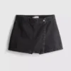 Skort i bomuldsdenim med høj talje