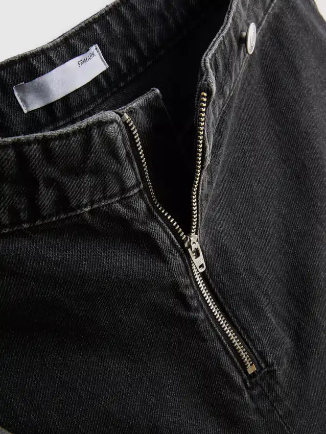 Skort i bomuldsdenim med høj talje