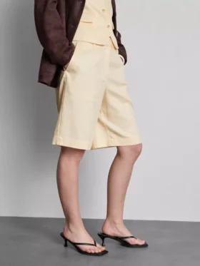 Skræddersyede bermuda-shorts i bomuldsblanding