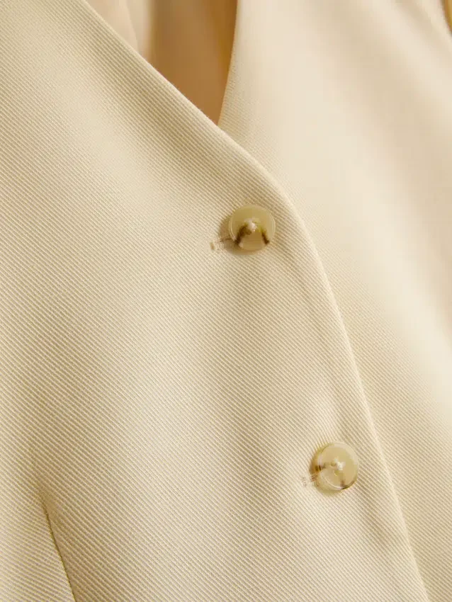 Skræddersyet kortærmet blazer i bomuldsblanding