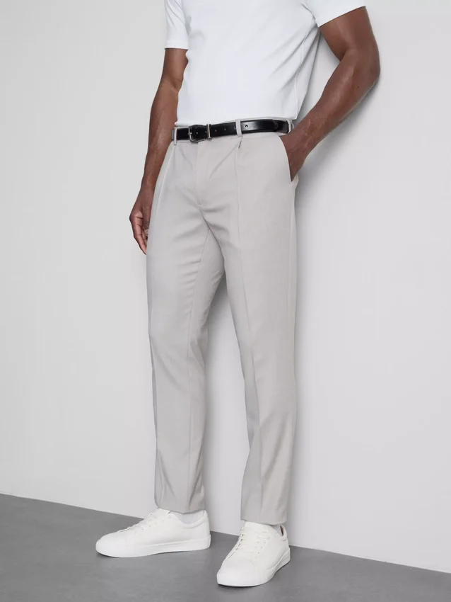Slim fit-bukser med dobby-struktur