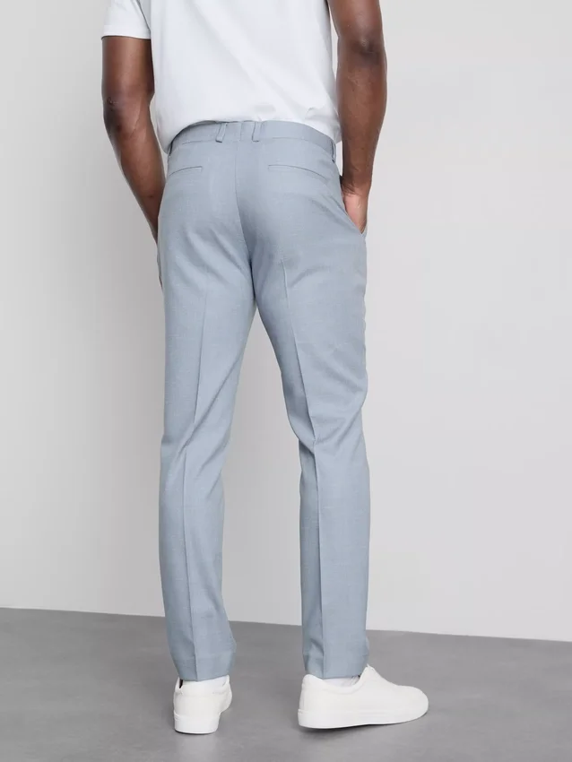 Slim fit-bukser med dobby-struktur