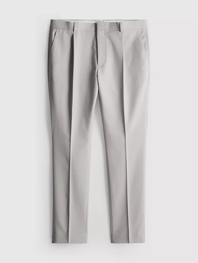 Slim fit-bukser med dobby-struktur