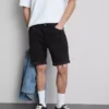Slim-fit denimshorts med mellemhøj talje