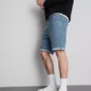 Slim-fit denimshorts med mellemhøj talje
