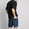 Slim-fit denimshorts med mellemhøj talje