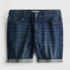 Slim-fit denimshorts med mellemhøj talje