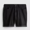 Slim-fit denimshorts med mellemhøj talje