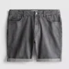 Slim-fit denimshorts med mellemhøj talje